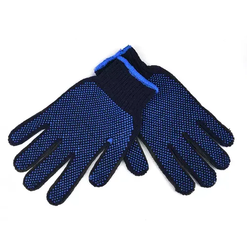 BLUE DOTTED GLOVES