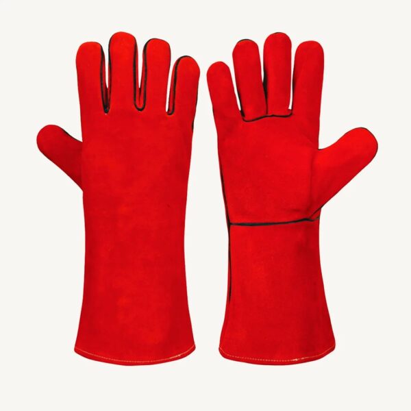 Red Welding Gloves Piping